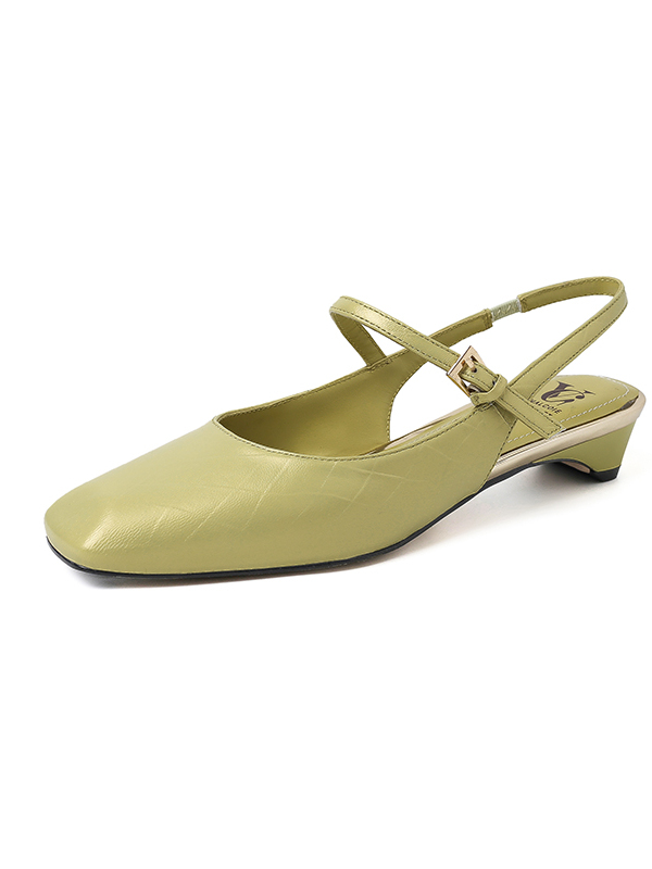 Korean-Style Square-Toe Low-Heel Backless Mary Jane Sandals - Comfortable Genuine Leather Summer Shoes for Women Korean-Style Square-Toe Low-Heel Backless Mary Jane Sandals - Comfortable Genuine Leather Summer Shoes for Women