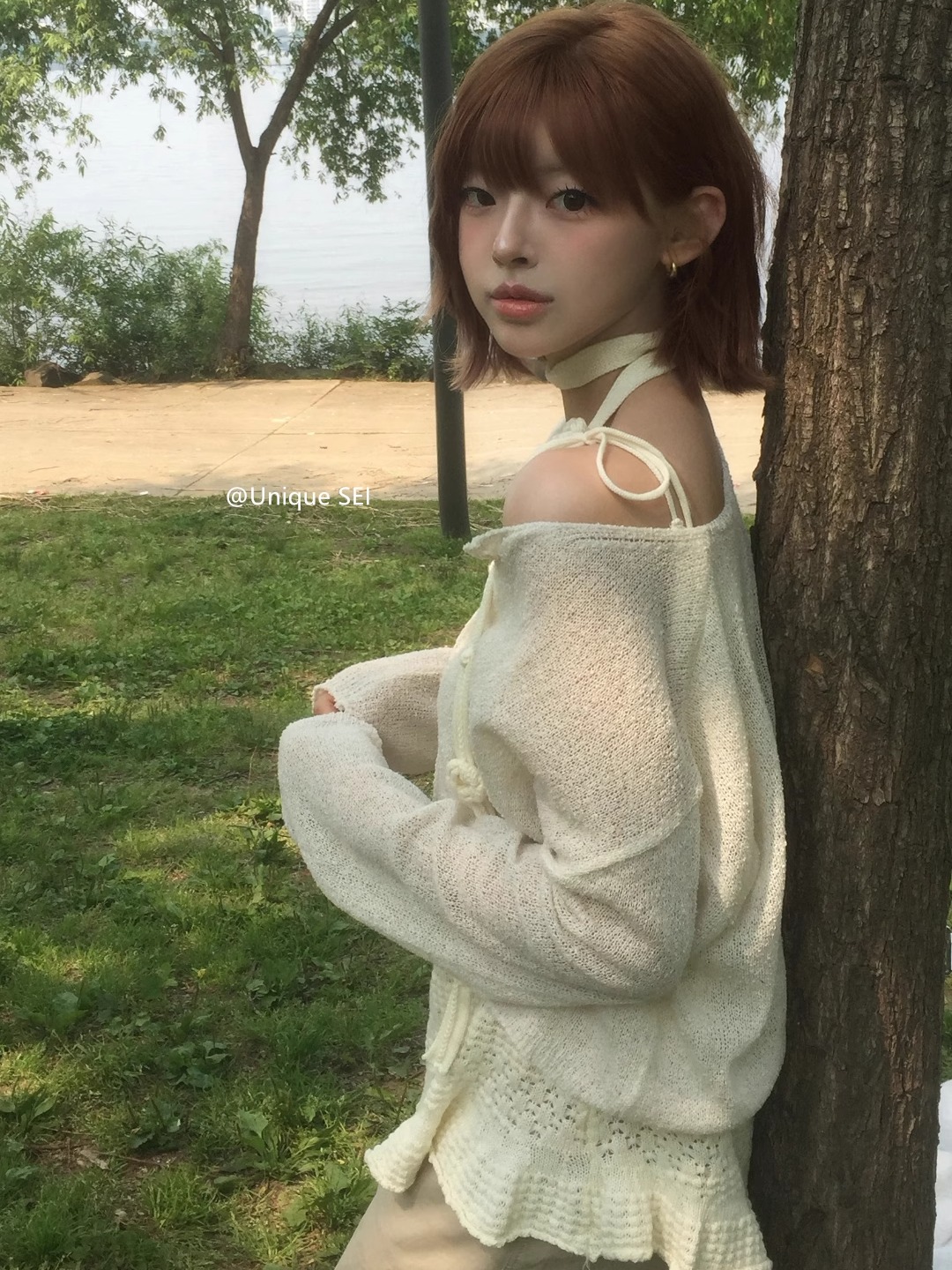 Korean-Style Summer Hollow Lace Collar Knitted Camisole Casual Sun Protection Cardigan for Women Korean-Style Summer Hollow Lace Collar Knitted Camisole Casual Sun Protection Cardigan for Women