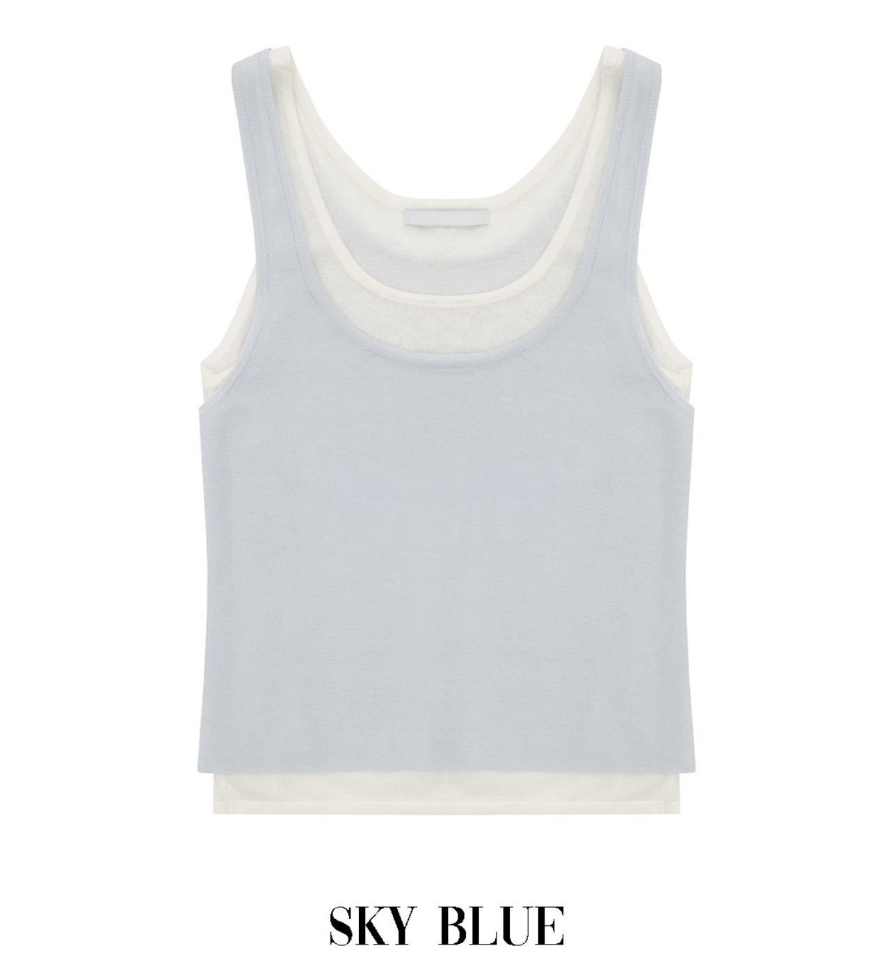 Korean Style Summer Layered Color-Block Double-Shoulder Strap Casual Vest Top - Unique Minimalist Two-Piece Design Korean Style Summer Layered Color-Block Double-Shoulder Strap Casual Vest Top - Unique Minimalist Two-Piece Design