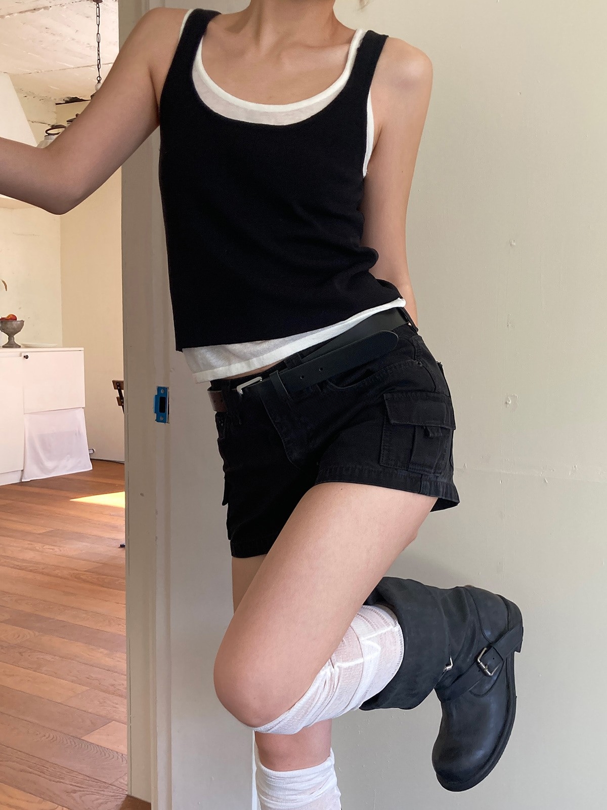 Korean Style Summer Layered Color-Block Double-Shoulder Strap Casual Vest Top - Unique Minimalist Two-Piece Design Korean Style Summer Layered Color-Block Double-Shoulder Strap Casual Vest Top - Unique Minimalist Two-Piece Design