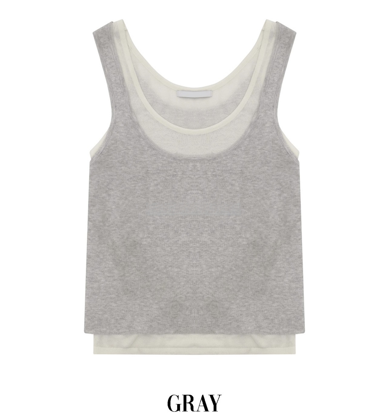 Korean Style Summer Layered Color-Block Double-Shoulder Strap Casual Vest Top - Unique Minimalist Two-Piece Design