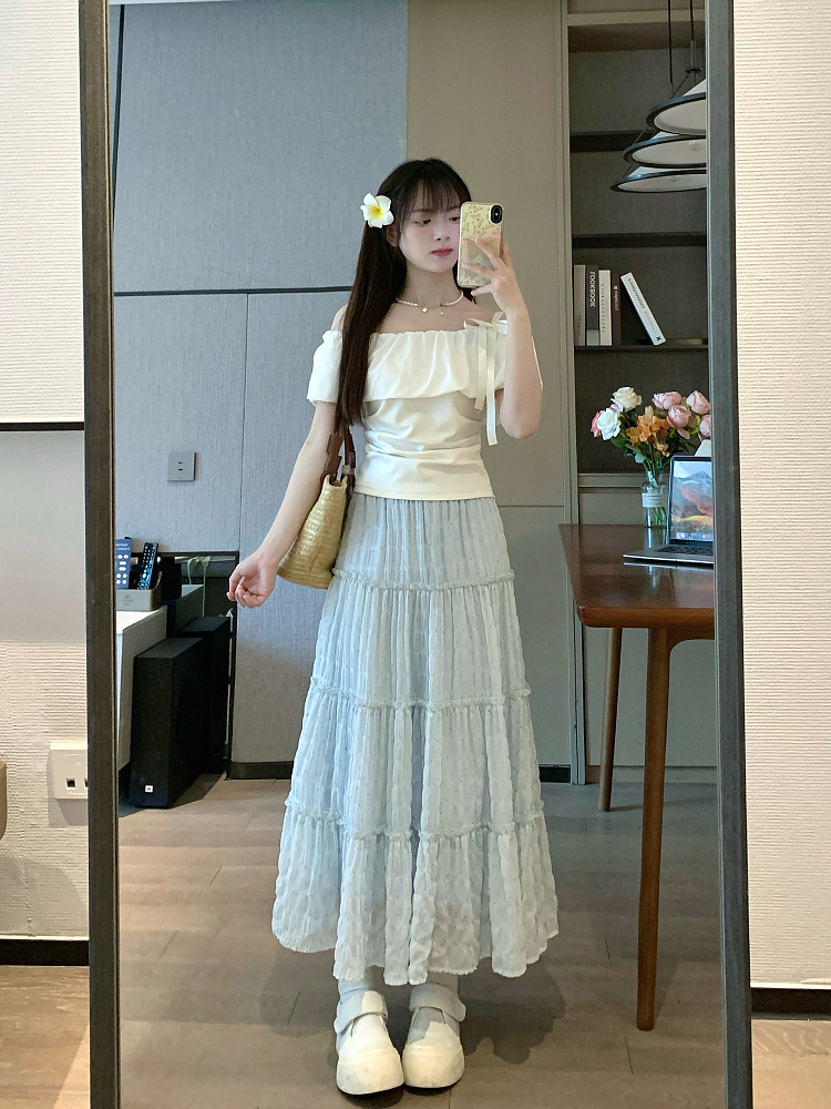 Korean Style Sweet Barbie Pink High-Waisted Cake Skirt for Spring and Summer Holidays - Gentle Girl Fashion Korean Style Sweet Barbie Pink High-Waisted Cake Skirt for Spring and Summer Holidays - Gentle Girl Fashion