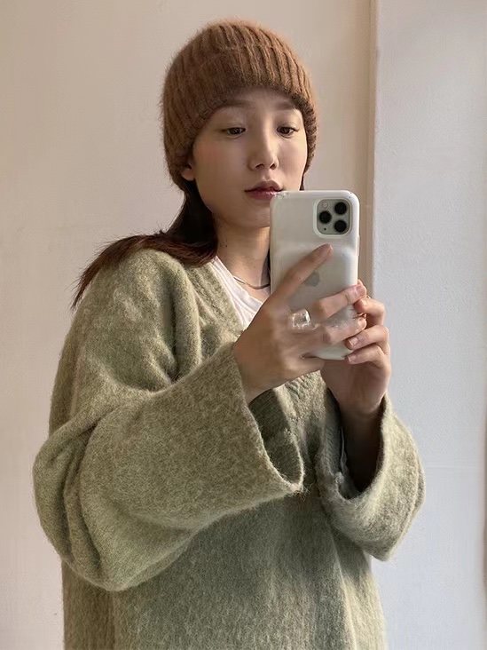 Korean Style Wide Ribbed Angora Rabbit Hair Yarn Hat in Multi-Color - Cozy Winter Accessory for Fashion-Forward Looks Korean Style Wide Ribbed Angora Rabbit Hair Yarn Hat in Multi-Color - Cozy Winter Accessory for Fashion-Forward Looks