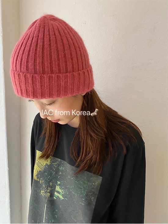 Korean Style Wide Ribbed Angora Rabbit Hair Yarn Hat in Multi-Color - Cozy Winter Accessory for Fashion-Forward Looks Korean Style Wide Ribbed Angora Rabbit Hair Yarn Hat in Multi-Color - Cozy Winter Accessory for Fashion-Forward Looks