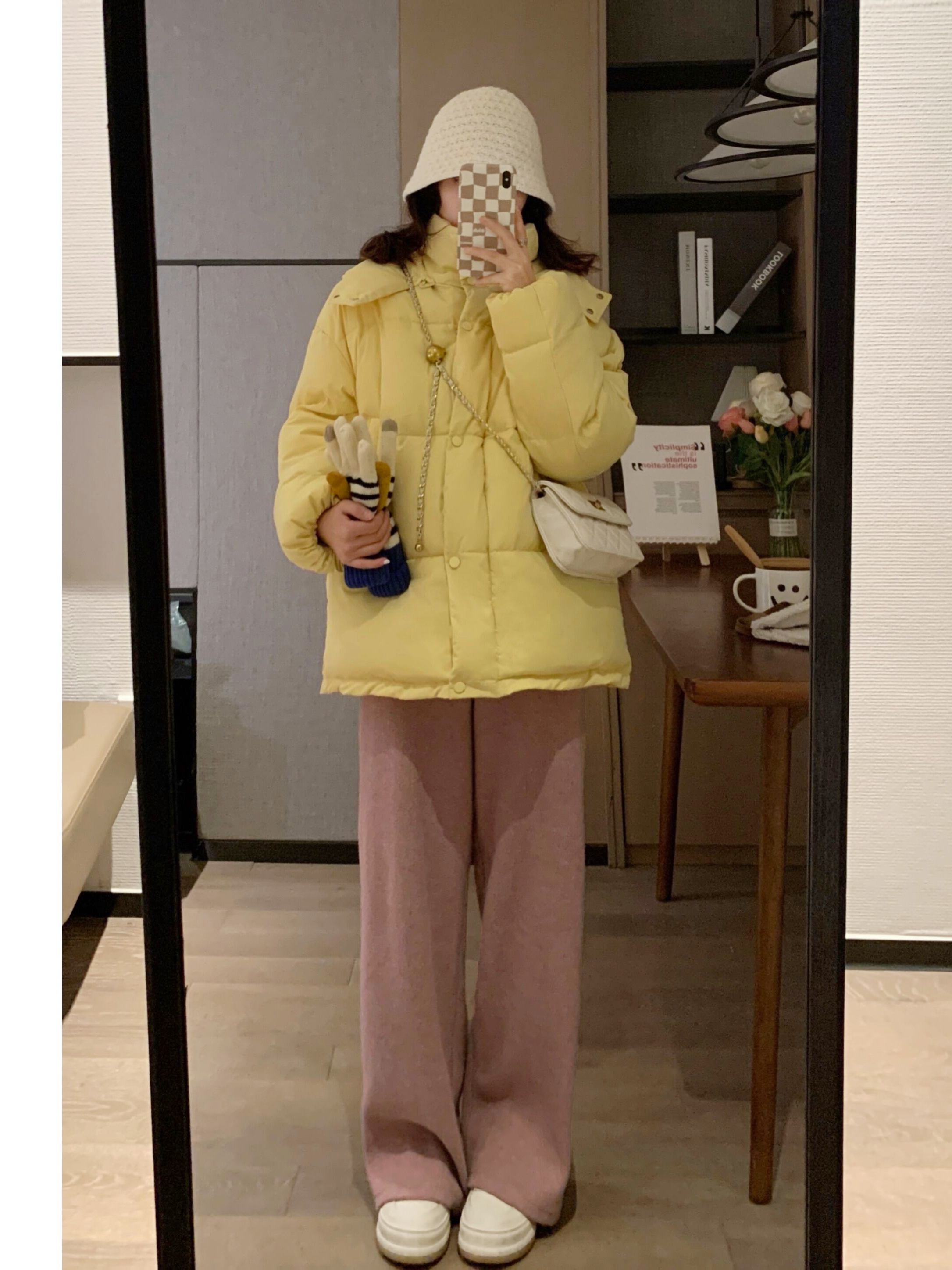 Korean Style Winter Hooded Couple Slim Short Down Jacket in Purple Pink for Women - Chic & Cozy Outerwear Korean Style Winter Hooded Couple Slim Short Down Jacket in Purple Pink for Women - Chic & Cozy Outerwear