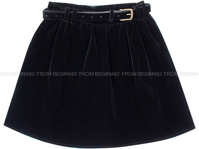 Korean Style Winter Mini Skirt Set with Waist Belt in Beautiful Matte Velvet - Trendy Fashion for Girls Korean Style Winter Mini Skirt Set with Waist Belt in Beautiful Matte Velvet - Trendy Fashion for Girls