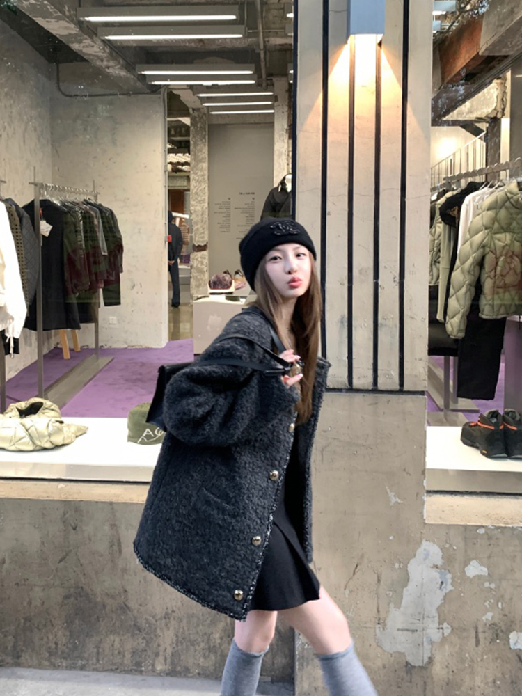Korean Style Women's Wool Short Coat, Loose Cotton-Padded Winter Jacket, High-End Quality, 2025 Fashion Trend Korean Style Women's Wool Short Coat, Loose Cotton-Padded Winter Jacket, High-End Quality, 2025 Fashion Trend