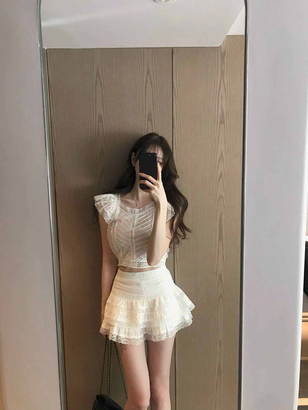 Lab-inspired Lace Flutter Sleeve Camisole Fairy Cake Dress Set - Y2K Aesthetic Fashion Lab-inspired Lace Flutter Sleeve Camisole Fairy Cake Dress Set - Y2K Aesthetic Fashion