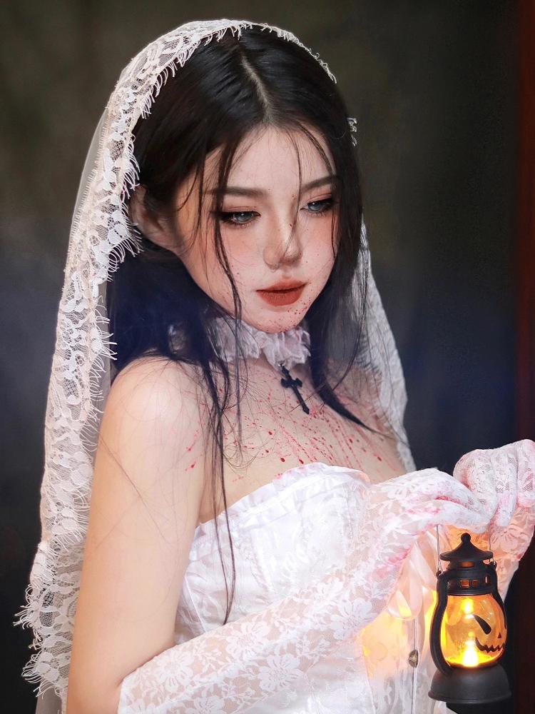 Lace Choker Necklace with Cross for Women - Sweet Cool Sexy Cosplay Collarbone Accessory Lace Choker Necklace with Cross for Women - Sweet Cool Sexy Cosplay Collarbone Accessory