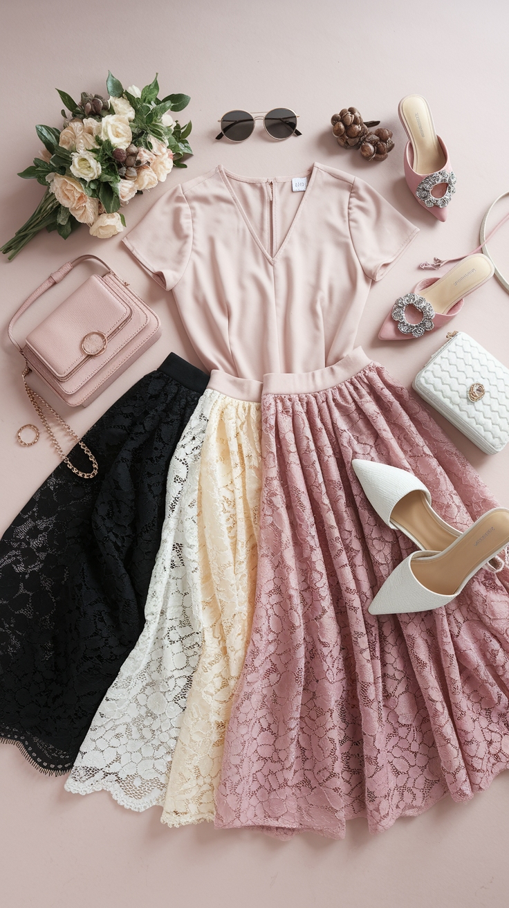Lace Skirt Outfit Ideas to Elevate Your Wardrobe outfit idea