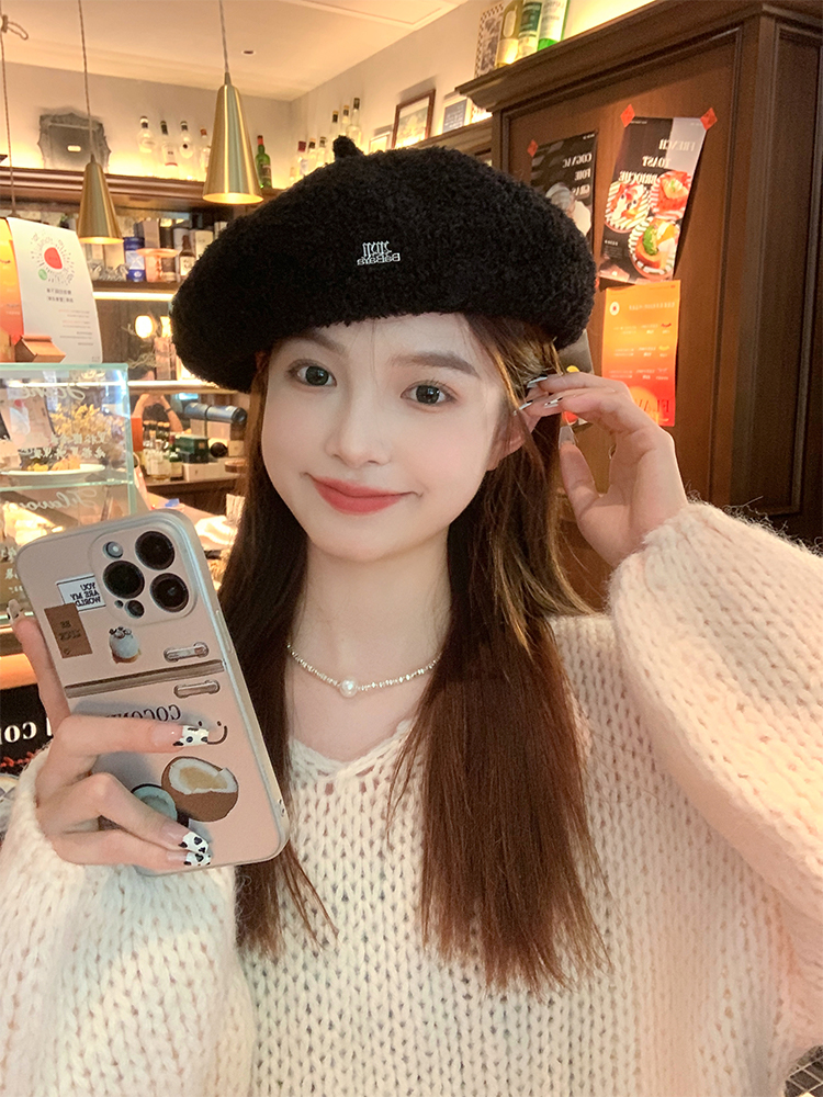 Lambswool Beret Hat for Women - 2025 New Style, Large Head Circumference, Flattering Fit, Versatile Painter Hat, Chic Fashion Accessory Lambswool Beret Hat for Women - 2025 New Style, Large Head Circumference, Flattering Fit, Versatile Painter Hat, Chic Fashion Accessory