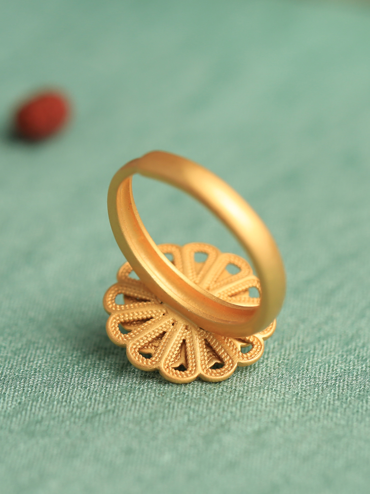 Lapis Lazuli Open Lotus Ring for Women - Pure Silver with Gold-Inlaid Jade, Light Luxury Niche Design for Elegant Style Lapis Lazuli Open Lotus Ring for Women - Pure Silver with Gold-Inlaid Jade, Light Luxury Niche Design for Elegant Style