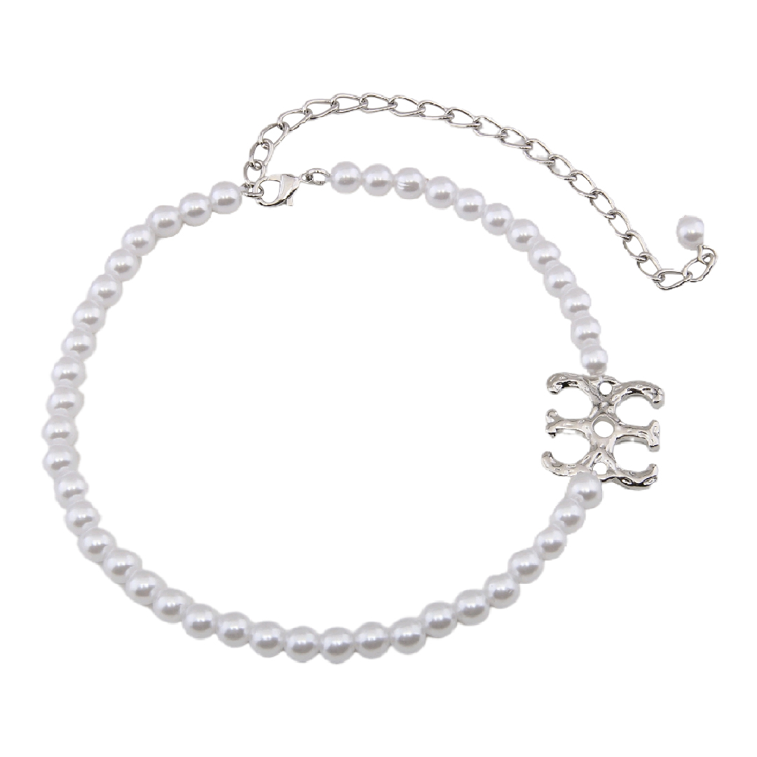 Large Logo Pearl Necklace for Women - COC-Style Light Luxury Sweater Chain, Versatile Clavicle Neck Chain, Trendy Fashion Accessory Large Logo Pearl Necklace for Women - COC-Style Light Luxury Sweater Chain, Versatile Clavicle Neck Chain, Trendy Fashion Accessory