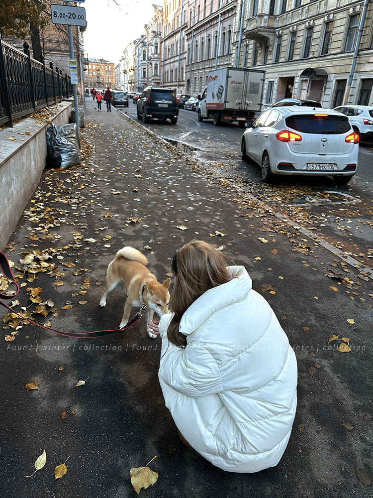 Large Quilt Design Stand Collar Women's Loose Warm Jacket - 90% White Duck Down - Cozy Winter Outerwear for Snow Country Style Large Quilt Design Stand Collar Women's Loose Warm Jacket - 90% White Duck Down - Cozy Winter Outerwear for Snow Country Style