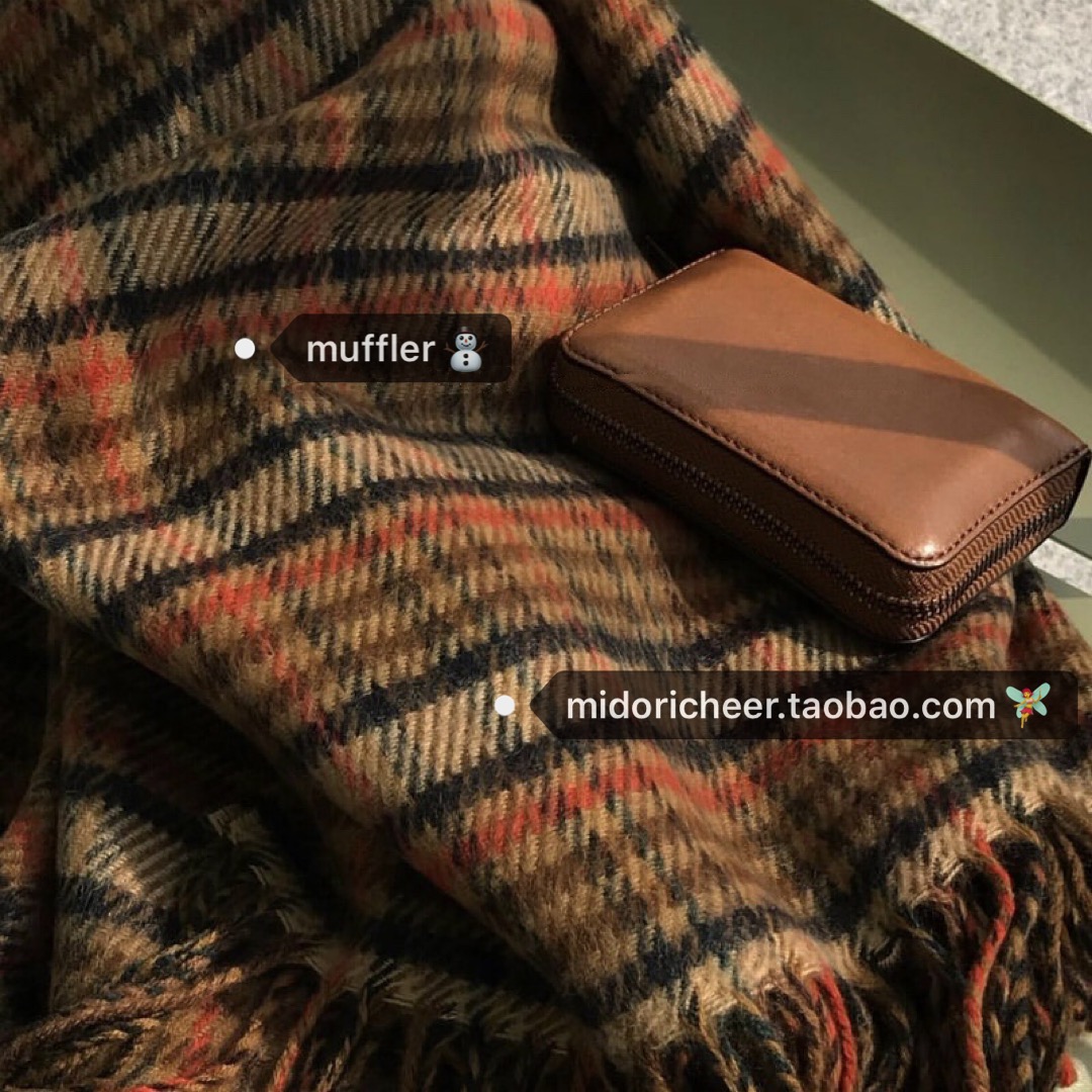 Latte Orchid Orange Coffee Fine Plaid Scarf with Tassels - Korean Style Shawl for Chic Layering Latte Orchid Orange Coffee Fine Plaid Scarf with Tassels - Korean Style Shawl for Chic Layering