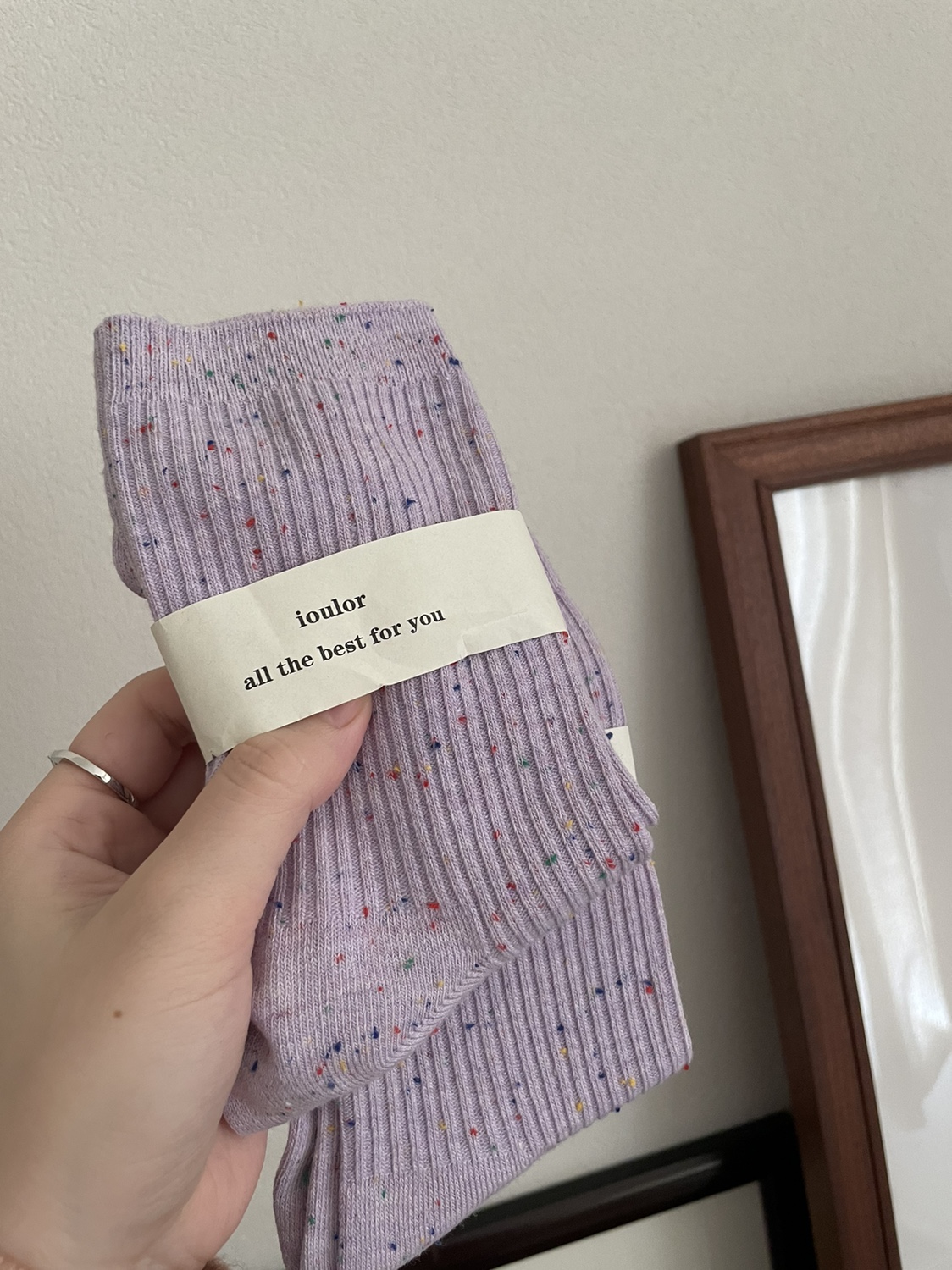 Lavender Cake Crumb Short Socks - Soft Texture, Trendy 90s Inspired Style Lavender Cake Crumb Short Socks - Soft Texture, Trendy 90s Inspired Style