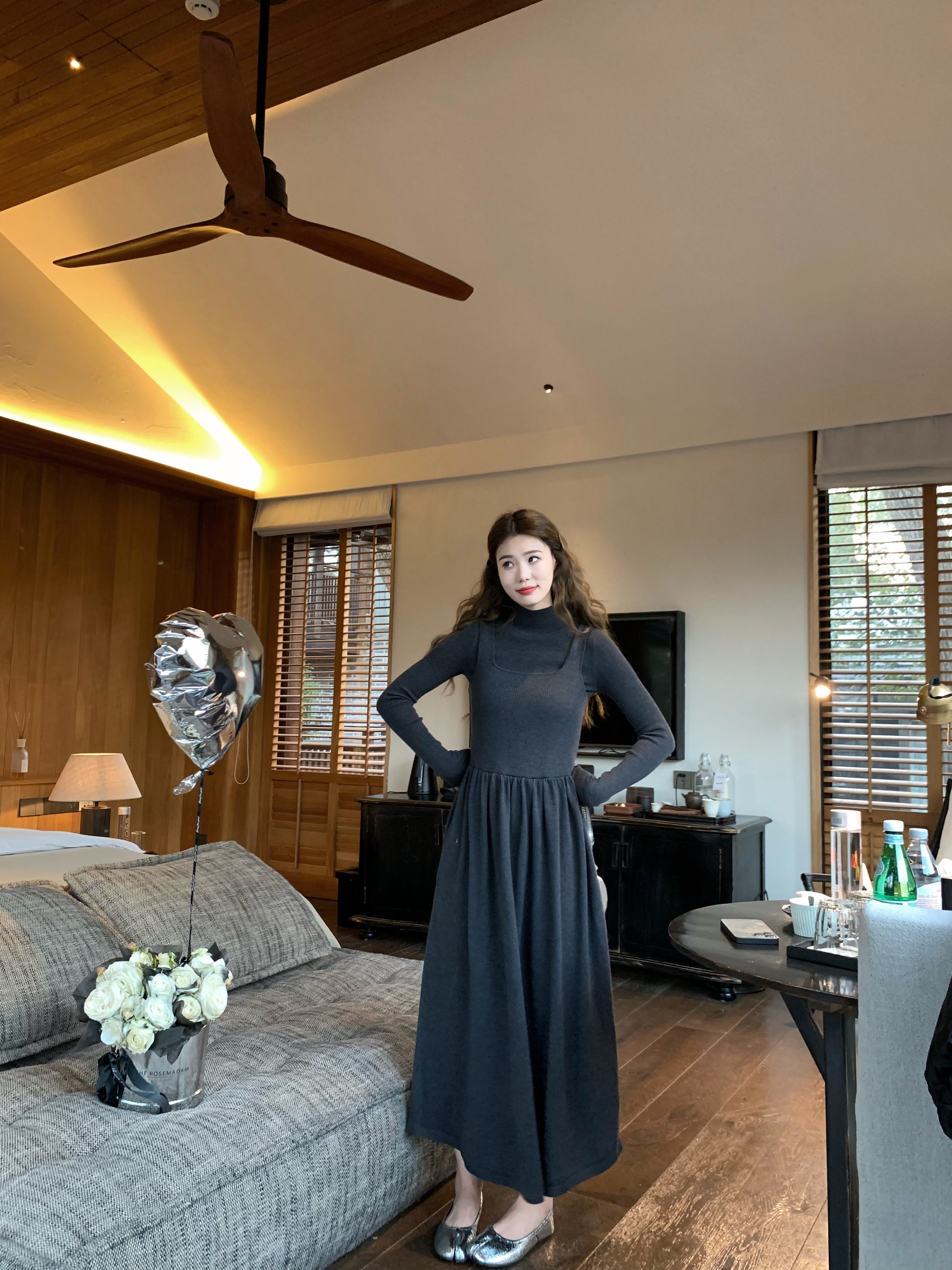 Layered Vest Sweater Dress with Inner Shirt Set for Women - Cute Art Student Style, Trendy 90s-Inspired Fashion Layered Vest Sweater Dress with Inner Shirt Set for Women - Cute Art Student Style, Trendy 90s-Inspired Fashion