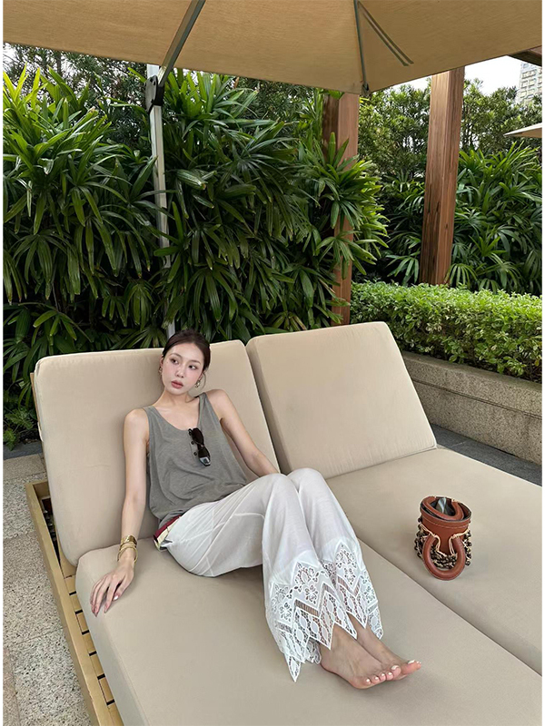 Leisure Vacation Style Women's Round Neck Vest - Relaxed Fit Versatile Top for Effortless 90s-Inspired Fashion Leisure Vacation Style Women's Round Neck Vest - Relaxed Fit Versatile Top for Effortless 90s-Inspired Fashion