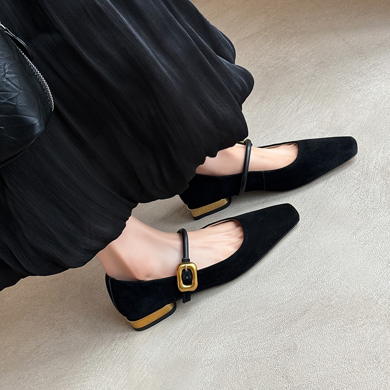 Leopard Print Chunky Heel Mary Jane Shoes - Spring Autumn Shallow Mouth Square Toe Sheepskin Flats for Stylish Comfort Leopard Print Chunky Heel Mary Jane Shoes - Spring Autumn Shallow Mouth Square Toe Sheepskin Flats for Stylish Comfort