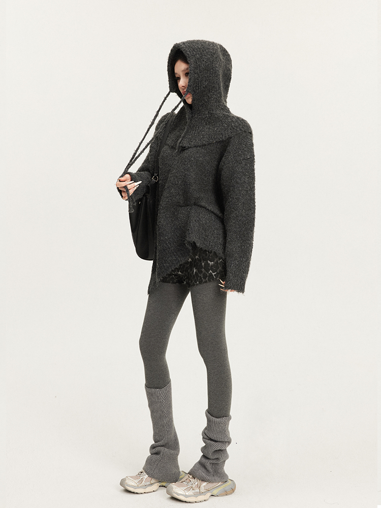 Leopard Print Woolen Casual Shorts for Women - Retro Hot Girl Style, Wild Milk Design, Perfect for Autumn Winter Fashion