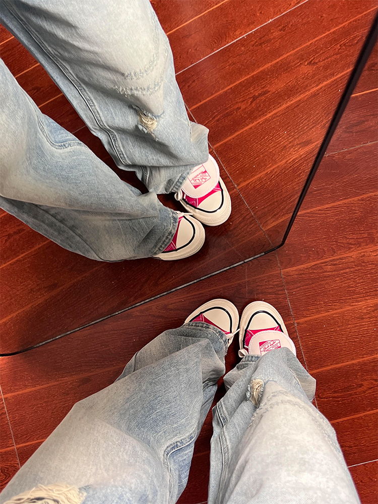 Light Blue High-Waisted Ripped Wide-Leg Jeans for Women, Summer Loose Fit Straight Pants, Trendy Casual Style Light Blue High-Waisted Ripped Wide-Leg Jeans for Women, Summer Loose Fit Straight Pants, Trendy Casual Style