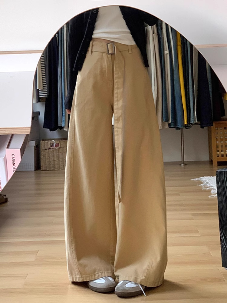 Light Blue High-Waisted Wide-Leg Denim Pants for Women, Summer Curved Knife Cut Loose Fit Trousers Light Blue High-Waisted Wide-Leg Denim Pants for Women, Summer Curved Knife Cut Loose Fit Trousers