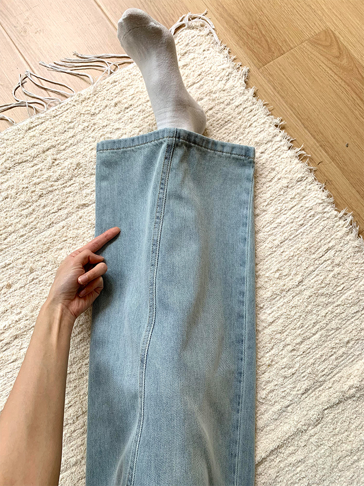 Light Blue High-Waisted Wide-Leg Denim Pants for Women, Summer Curved Knife Cut Loose Fit Trousers Light Blue High-Waisted Wide-Leg Denim Pants for Women, Summer Curved Knife Cut Loose Fit Trousers