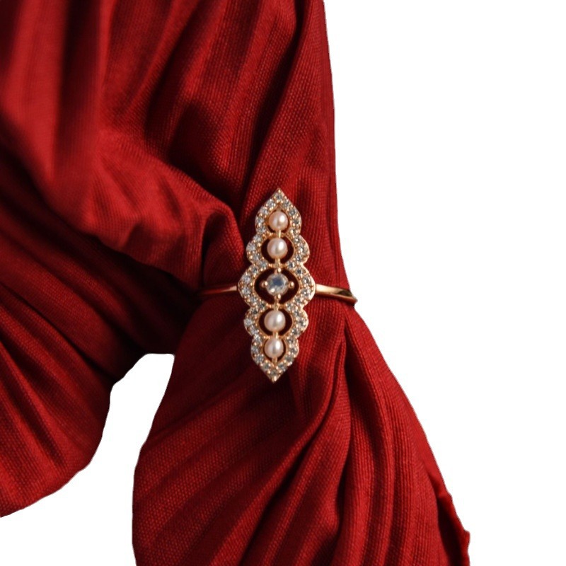 Light Luxury Adjustable Open Finger Gemstone Ring for Women - Fashionable 2025 Versatile Court Style Light Luxury Adjustable Open Finger Gemstone Ring for Women - Fashionable 2025 Versatile Court Style