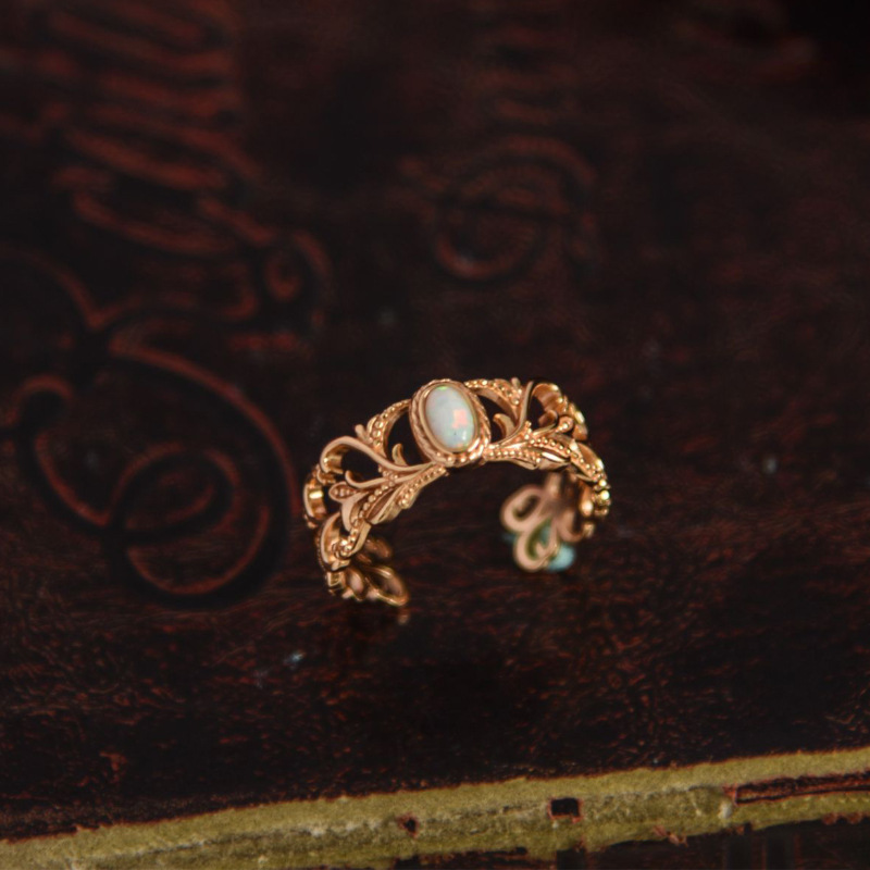 Light Luxury Adjustable Open Finger Gemstone Ring for Women - Fashionable 2025 Versatile Court Style Light Luxury Adjustable Open Finger Gemstone Ring for Women - Fashionable 2025 Versatile Court Style