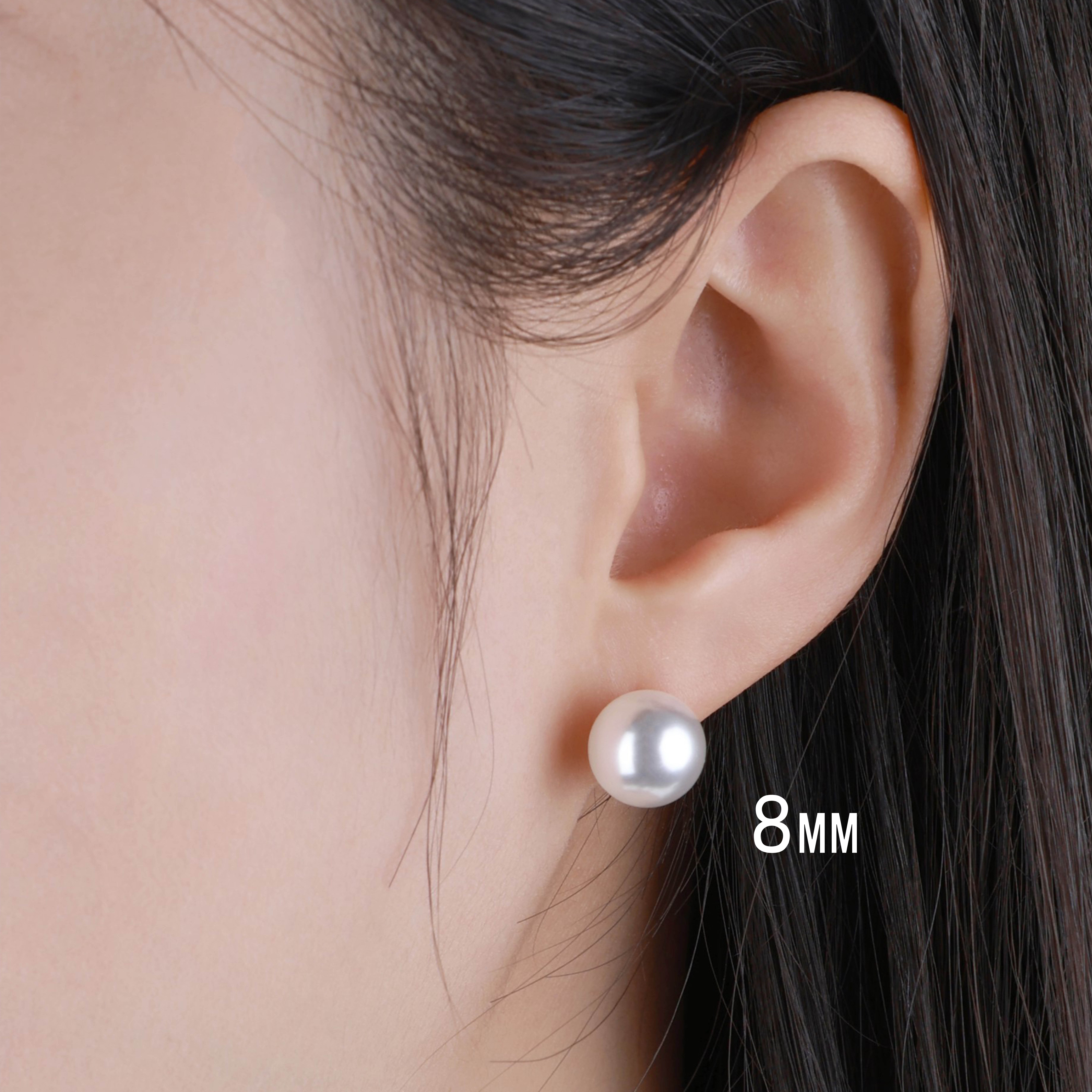 Light Luxury Fever Style Round Australian White Pearl S999 Needle Earrings - Elegant 90s-Inspired Fashion Jewelry for Every Occasion