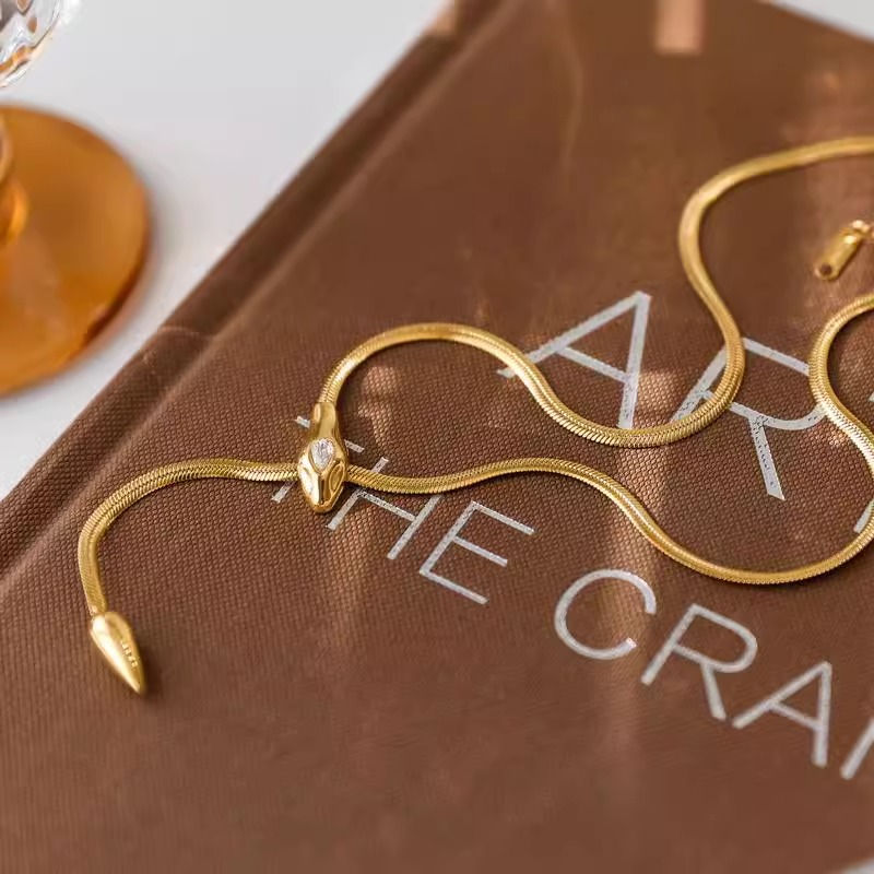 Light Luxury Snake Bone Necklace for Women - Niche Clavicle Chain, Stylish Sweater Chain, Elegant Fashion Accessory Light Luxury Snake Bone Necklace for Women - Niche Clavicle Chain, Stylish Sweater Chain, Elegant Fashion Accessory