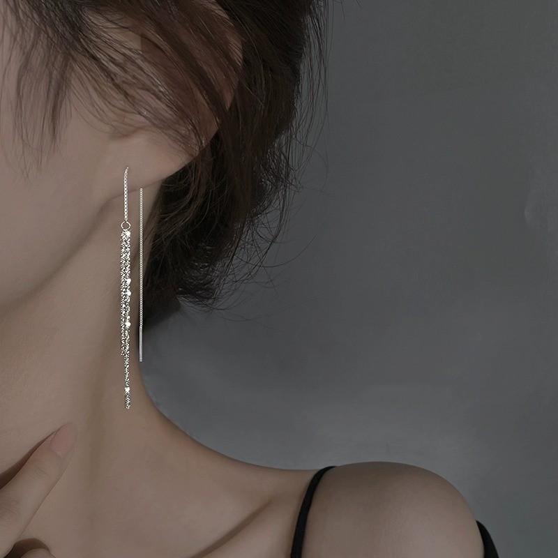 Light Luxury Starry Tassel Earrings - Elegant Temperament Ear Pendants for Chic 90s and Y2K Style Light Luxury Starry Tassel Earrings - Elegant Temperament Ear Pendants for Chic 90s and Y2K Style