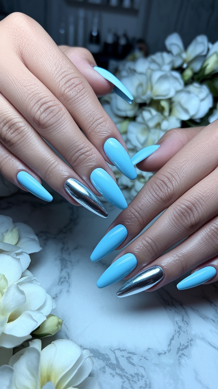 light blue nail ideas
