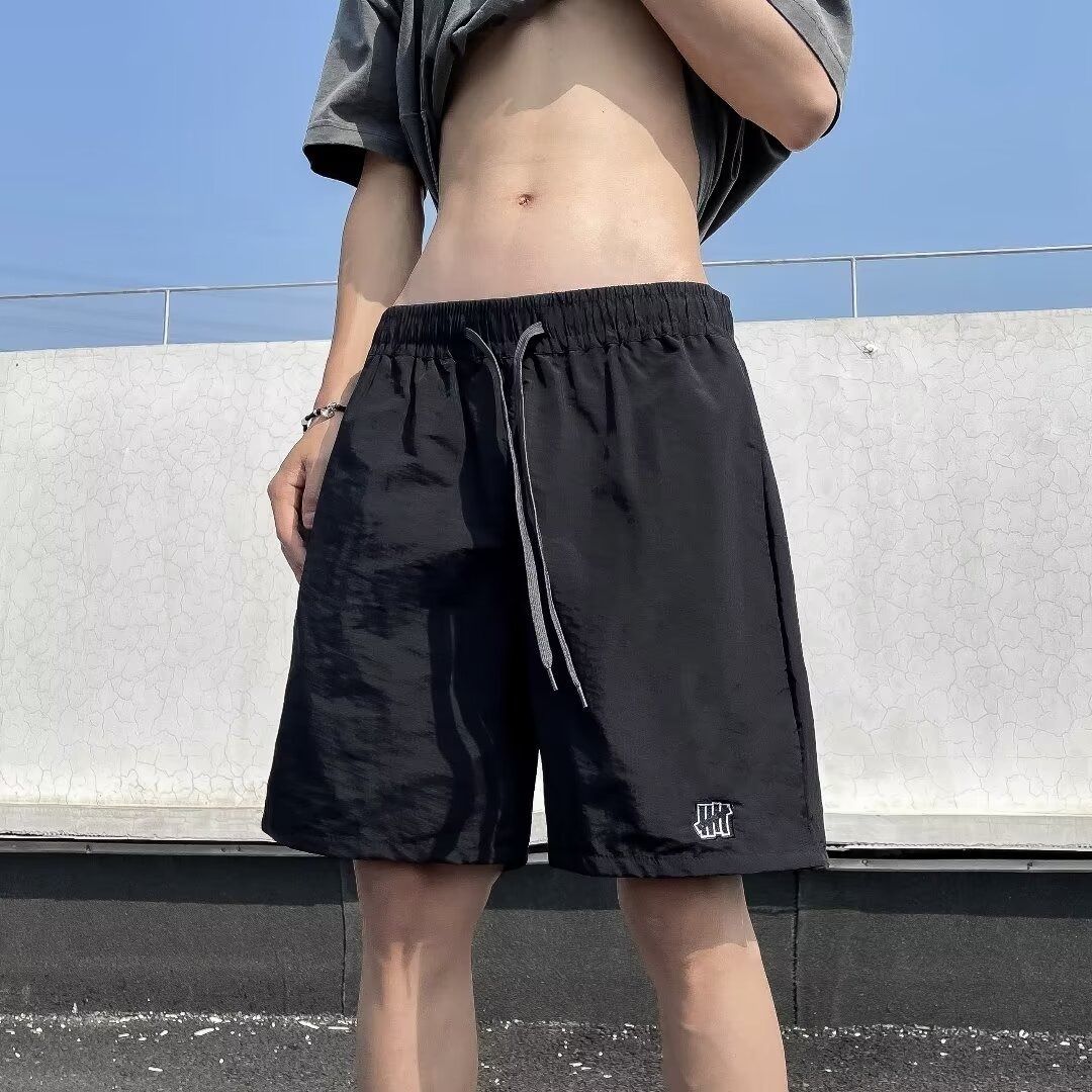 Lightweight Quick-Dry Loose Men's Shorts with American-Style Embroidery - Trendy Casual Summer Mid-Length Sports Shorts