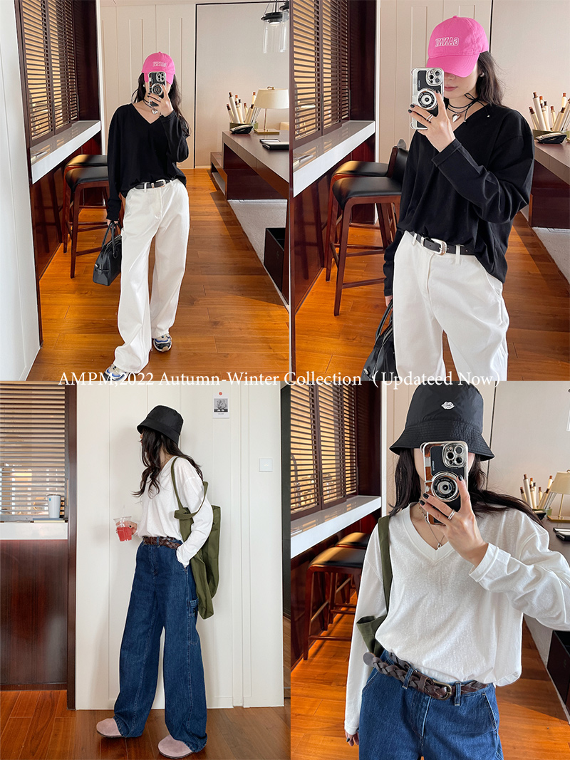 Lightweight Sun Protection V-Neck Long Sleeve T-Shirt for Women - Loose Versatile Slimming Drop Shoulder Knit Top for Summer Style Lightweight Sun Protection V-Neck Long Sleeve T-Shirt for Women - Loose Versatile Slimming Drop Shoulder Knit Top for Summer Style