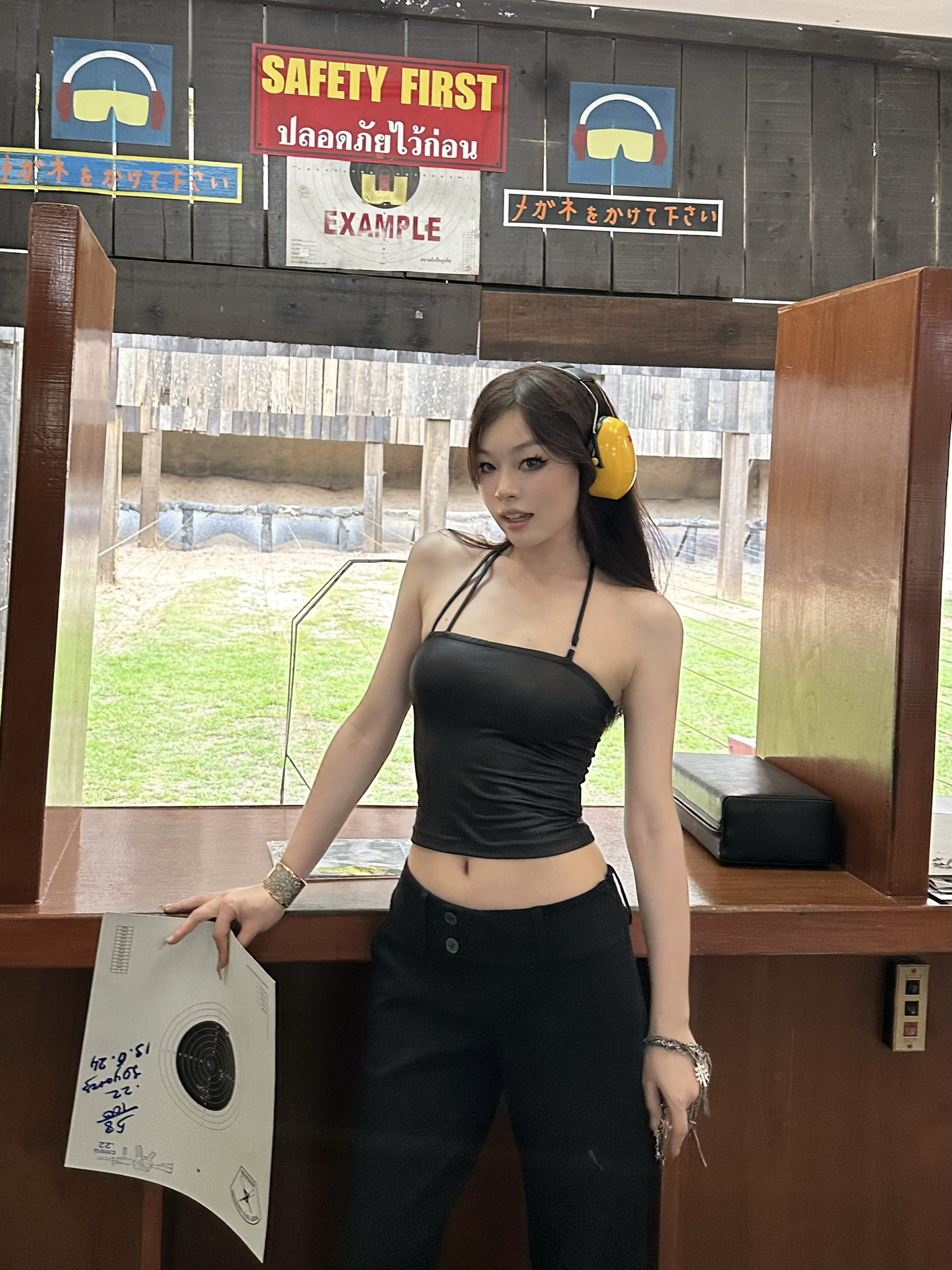 Limited Edition Killer Camisole - Black Rose Design with Faux Leather Texture, Trendy Y2K Style Limited Edition Killer Camisole - Black Rose Design with Faux Leather Texture, Trendy Y2K Style