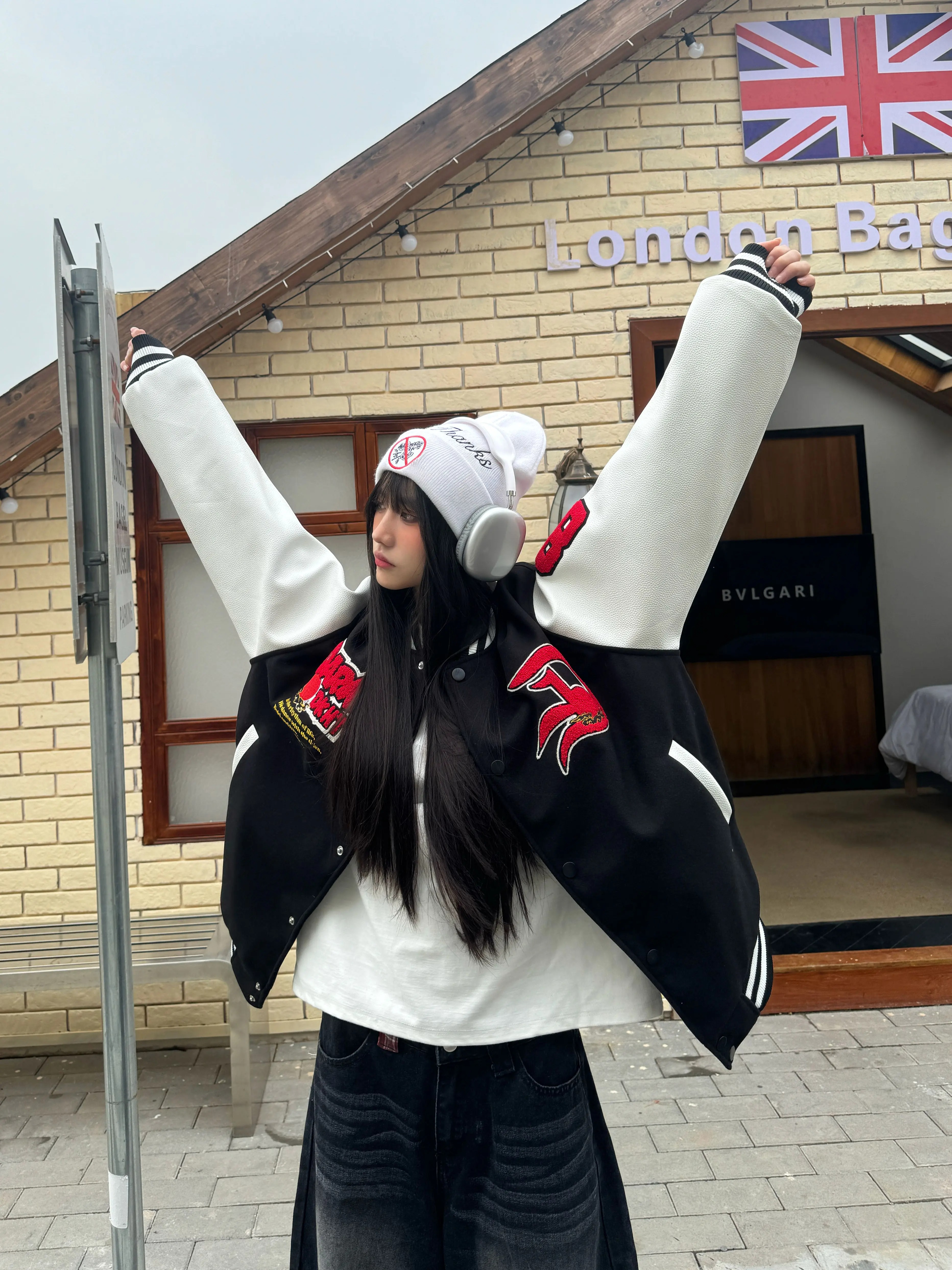 Limited Edition Velvet Embroidered Baseball Jacket for Couples - Loose Fit Red Coat, National Trend Spring Style for Year of the Snake Limited Edition Velvet Embroidered Baseball Jacket for Couples - Loose Fit Red Coat, National Trend Spring Style for Year of the Snake