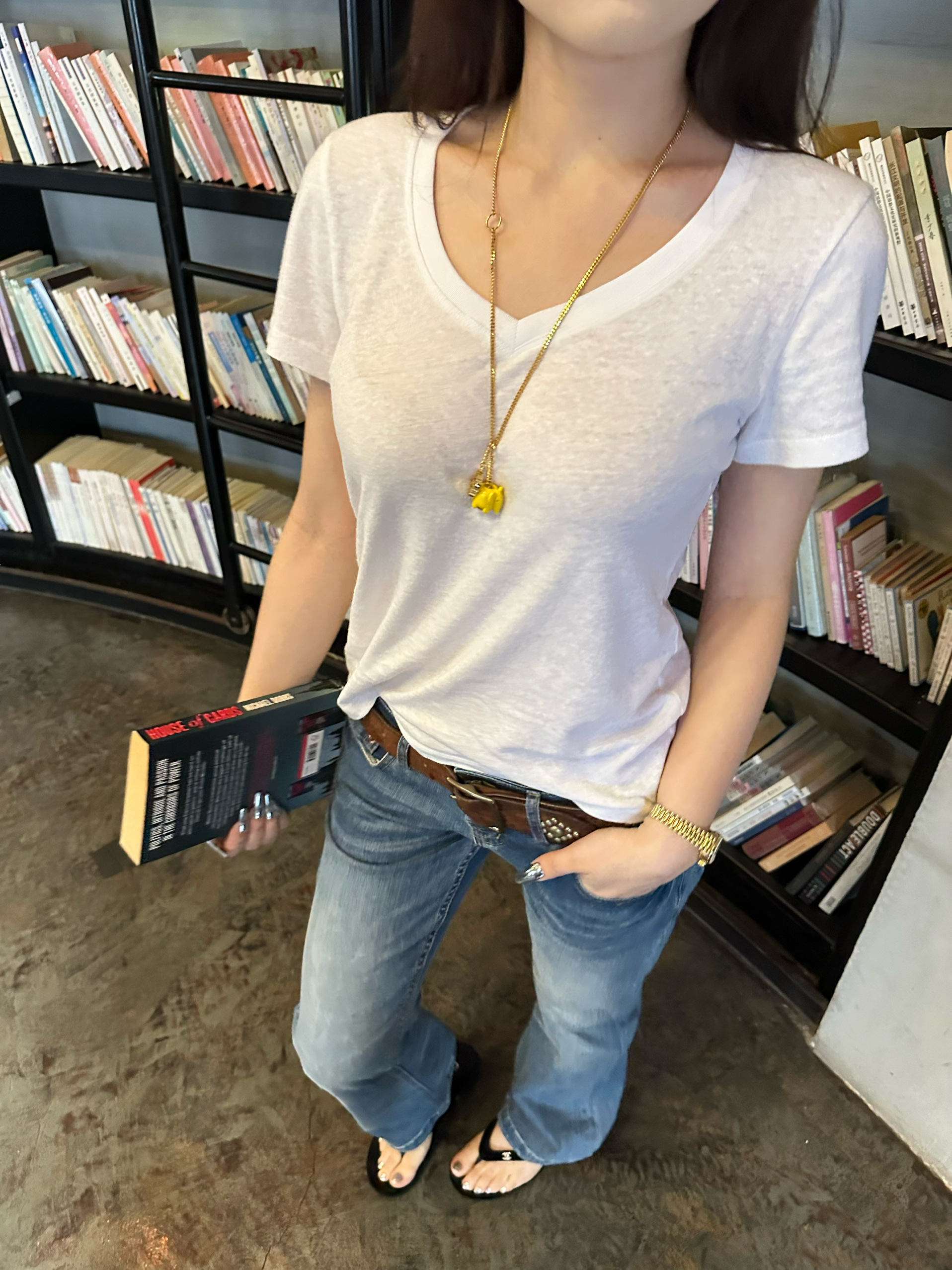 Linen Blend Snowflake Tee - Perfect Fit for Hot Summer Days, Trendy Summer Fashion, Lightweight and Breathable