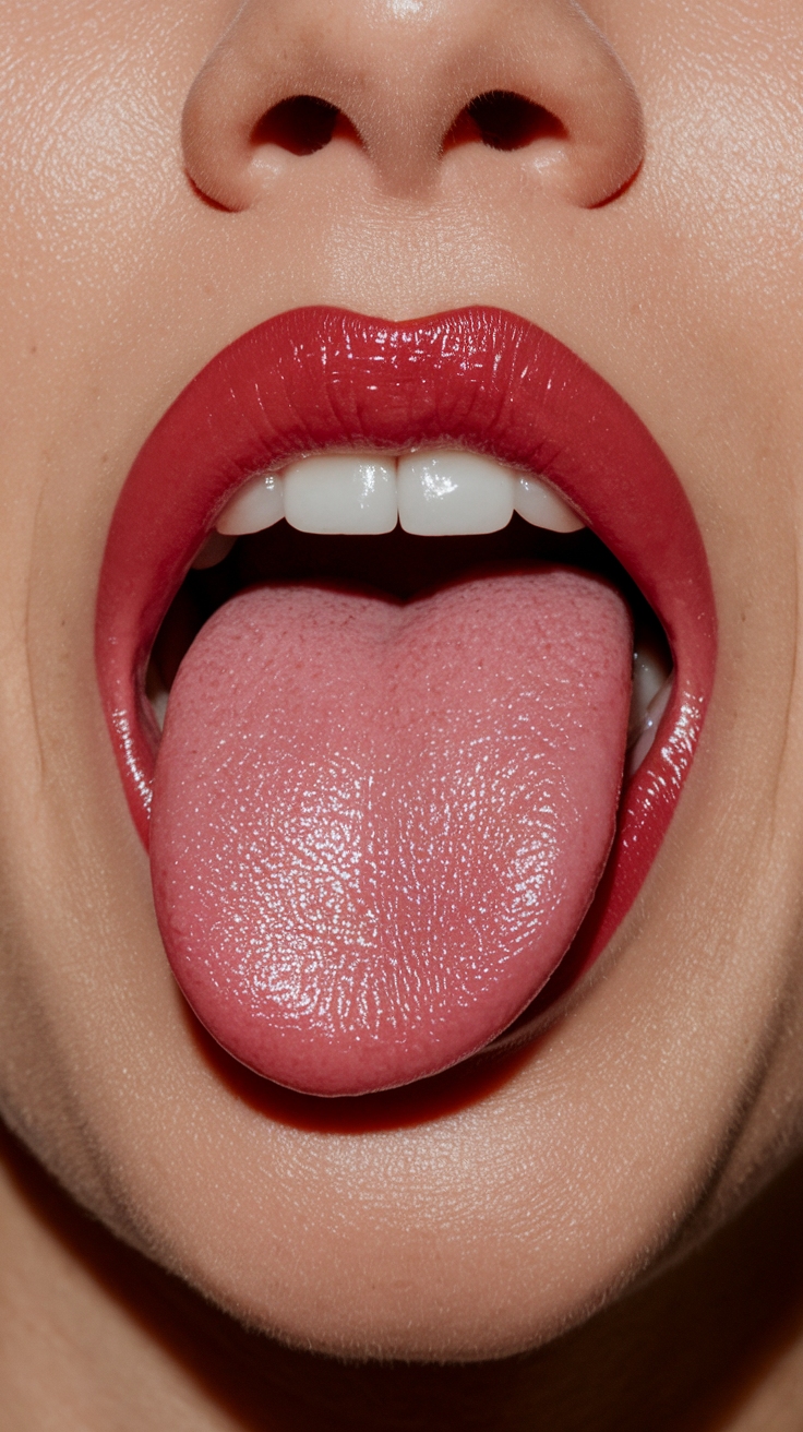 lips with tongue out