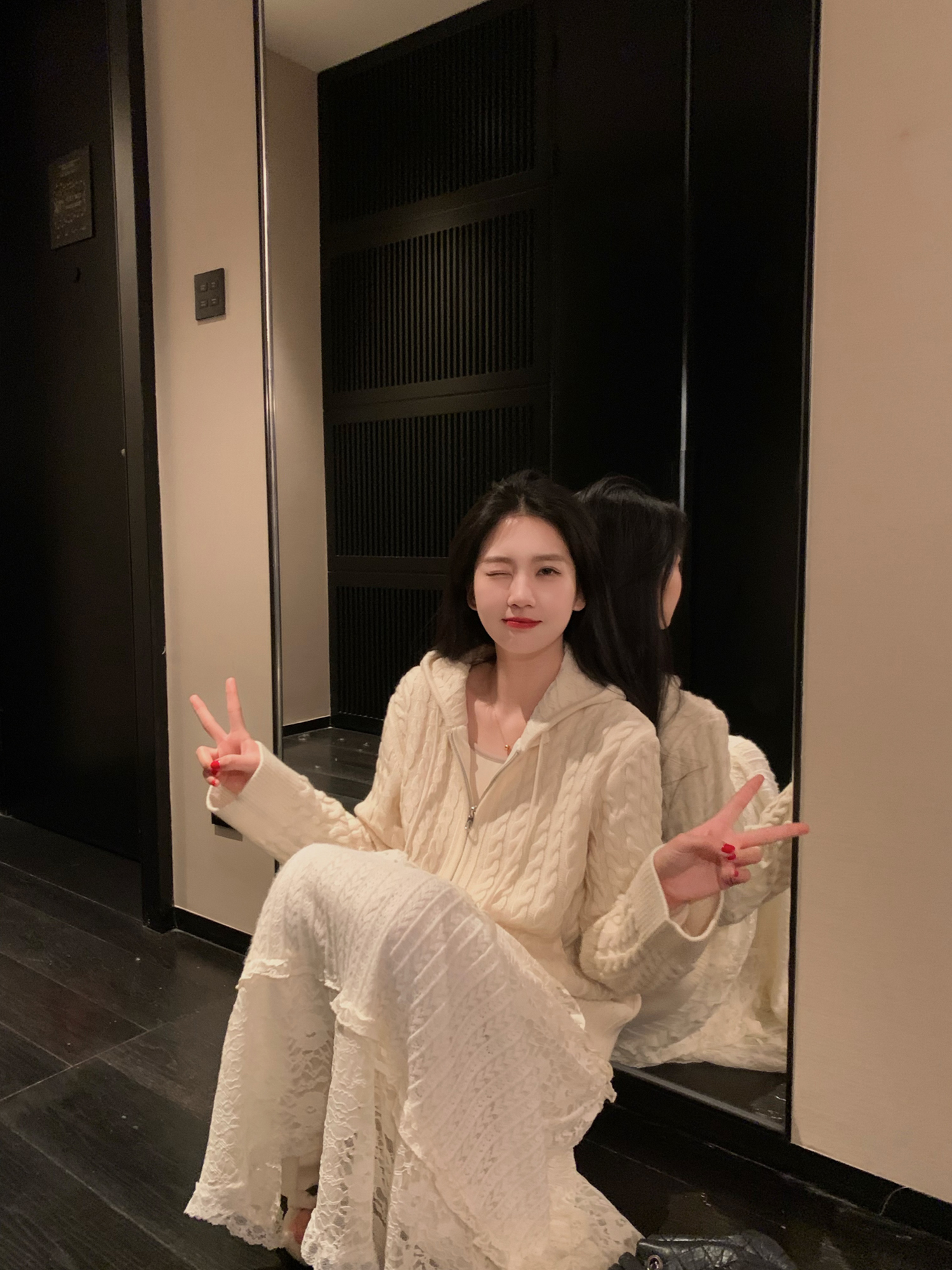 Little Jun Jun Britney Love Girl Cable Knit Hooded Cardigan - Simple Wool Knit Top for Casual Y2K Style Little Jun Jun Britney Love Girl Cable Knit Hooded Cardigan - Simple Wool Knit Top for Casual Y2K Style