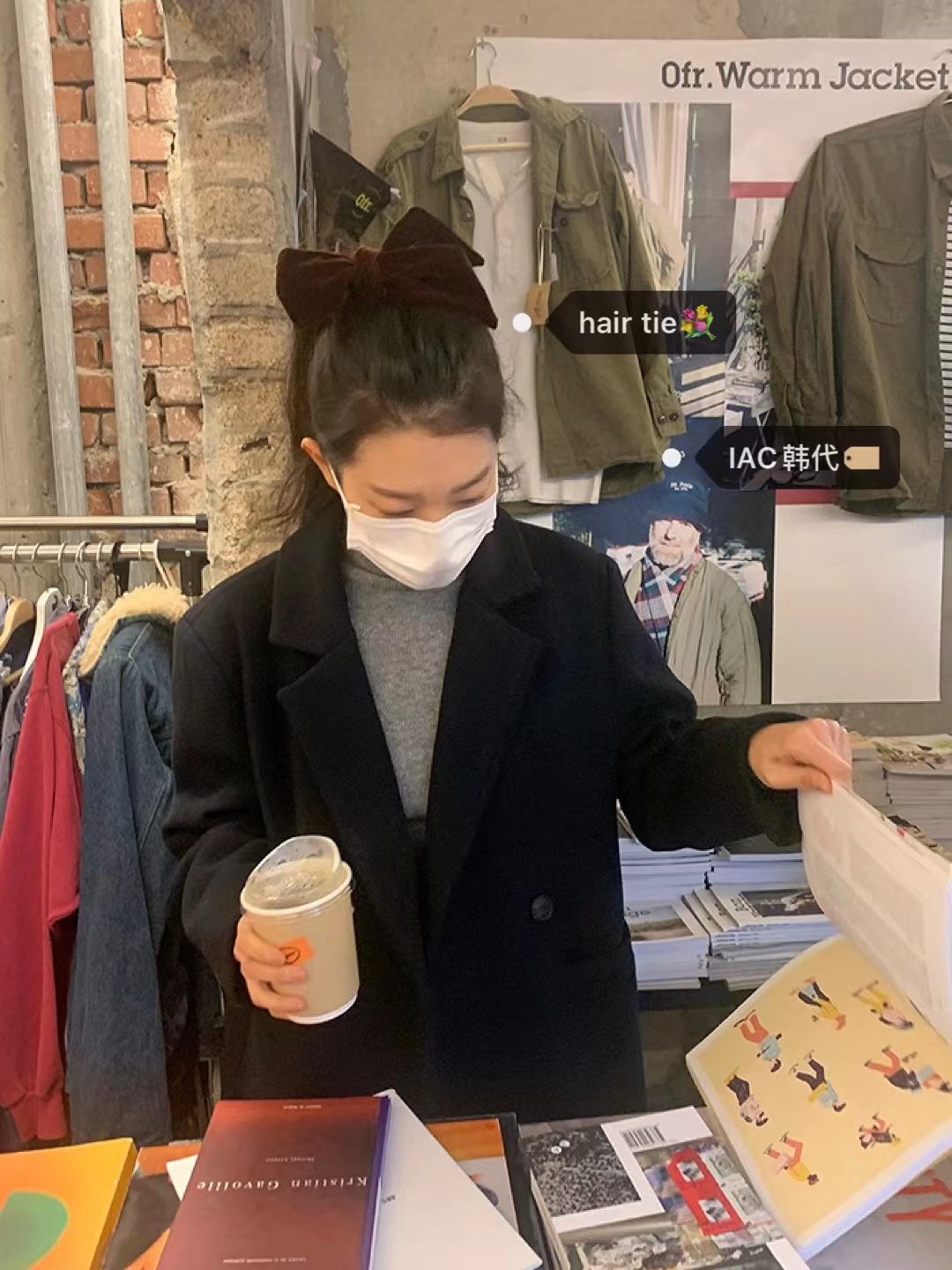 Little Witch Velvet Bow Ribbon Hairband for Top Bun Volume - Korean Style Hair Accessory