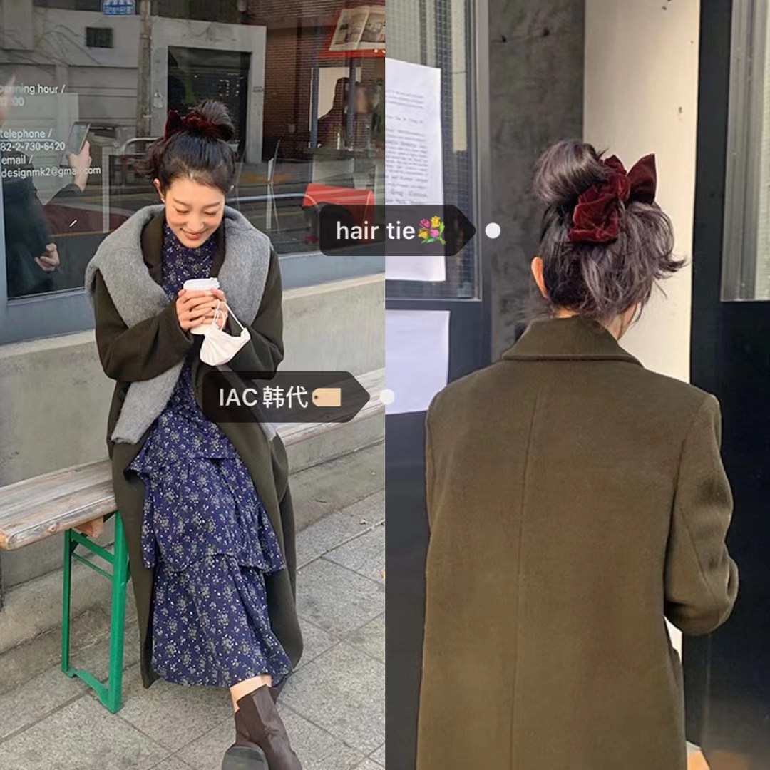 Little Witch Velvet Bow Ribbon Hairband for Top Bun Volume - Korean Style Hair Accessory Little Witch Velvet Bow Ribbon Hairband for Top Bun Volume - Korean Style Hair Accessory