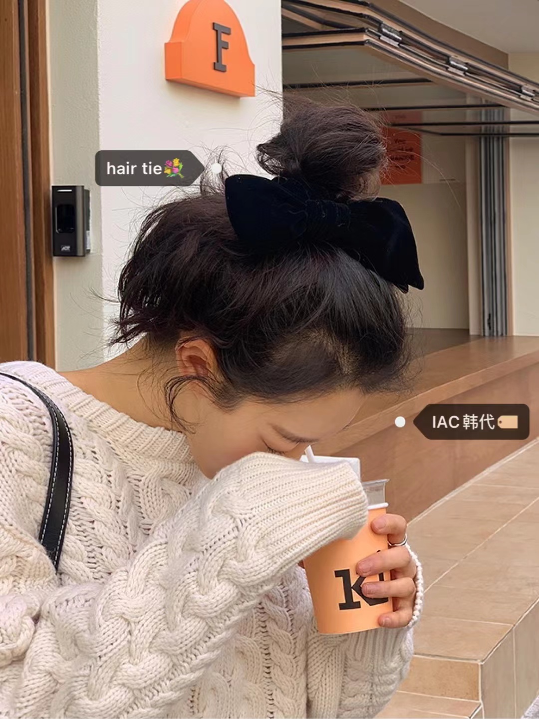 Little Witch Velvet Bow Ribbon Hairband for Top Bun Volume - Korean Style Hair Accessory Little Witch Velvet Bow Ribbon Hairband for Top Bun Volume - Korean Style Hair Accessory