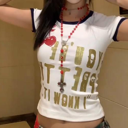 Long Angola Red Bead Cross Necklace for Zodiac Year - Gothic Y2K Aesthetic Sweater Chain Accessory