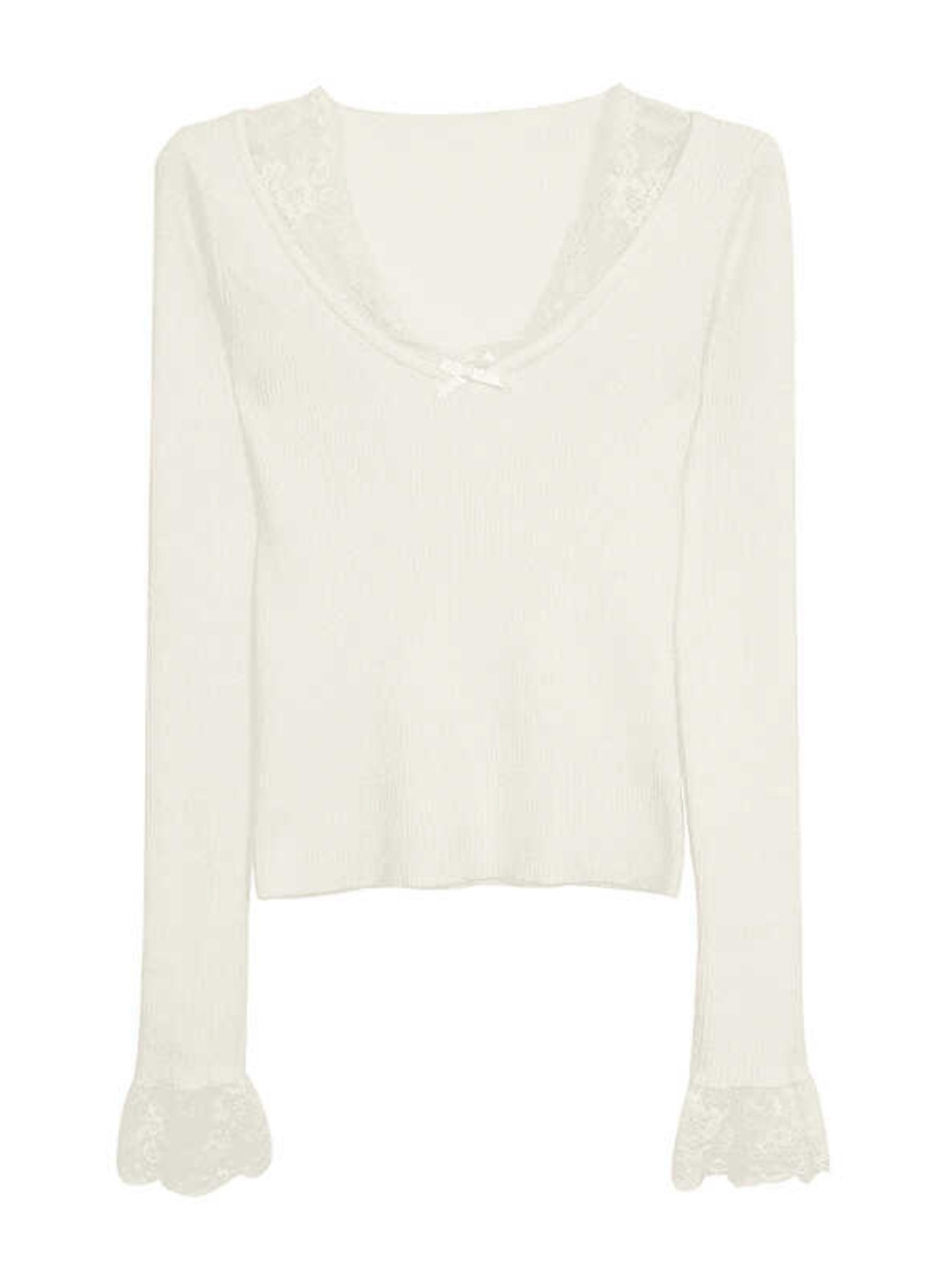 Loose V-Neck Black Sweatshirt with Bow Embroidery - Casual Chic Autumn Style for Women Loose V-Neck Black Sweatshirt with Bow Embroidery - Casual Chic Autumn Style for Women