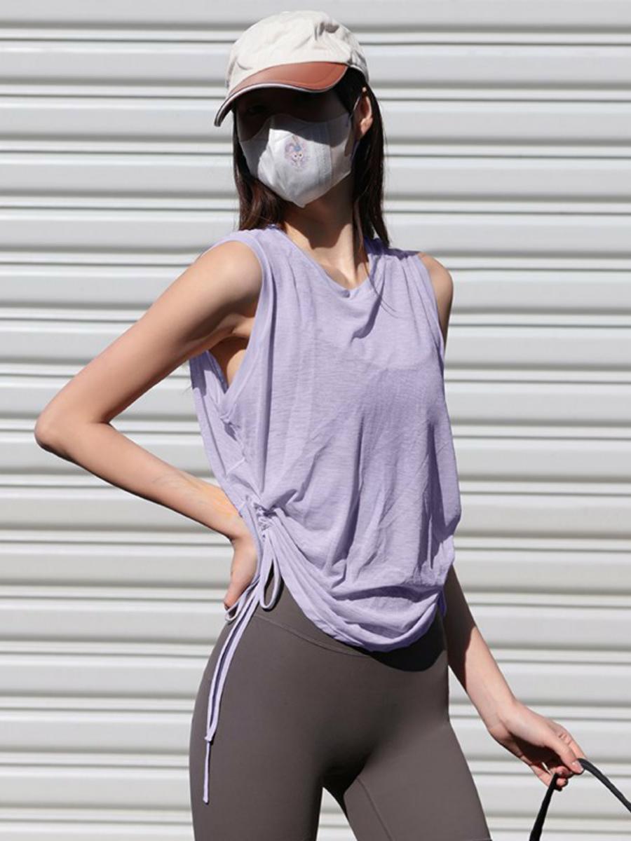 Loose Women's Yoga Tank Top - Stylish Running Sports Cover-Up Shirt for Active Wear - Versatile Southeast Asia & European Inspired Design