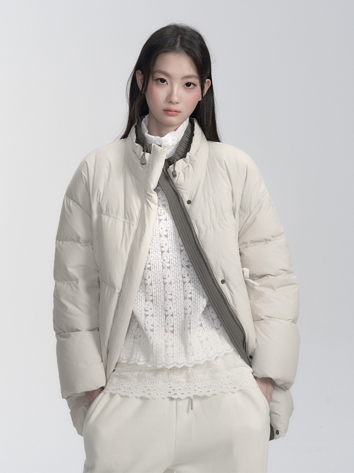 Love Letter Envelope Commuter Style Casual Winter Fleece Pants - Versatile Glutinous Rice Design for Cozy Comfort