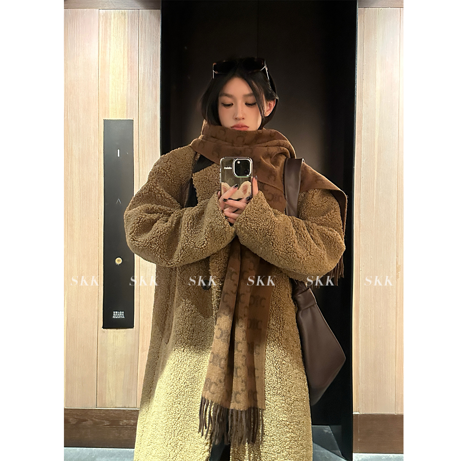 Luxury Eco-Friendly Faux Fur Long Wool Coat for Women - Stylish Outerwear for Spring & Winter, Chic Upper East Side Fashion
