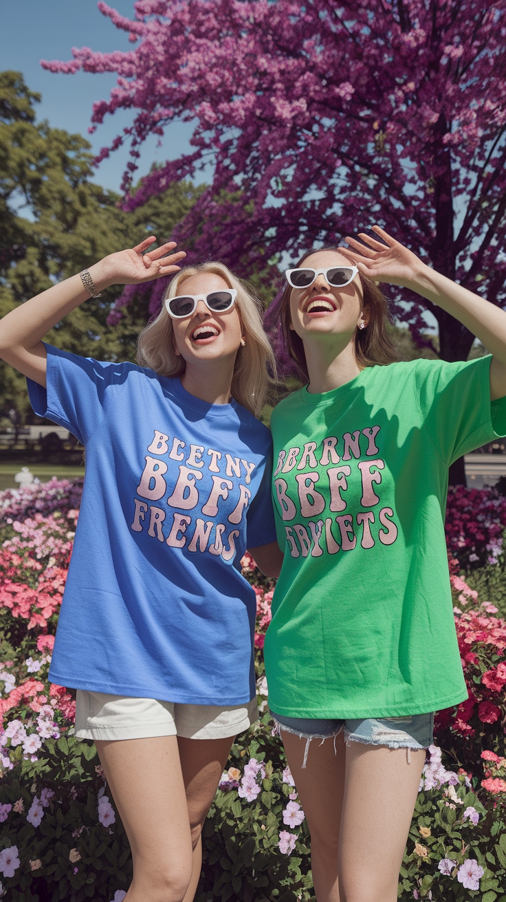 Matching BFF Shirts for Every Bestie Duo outfit idea