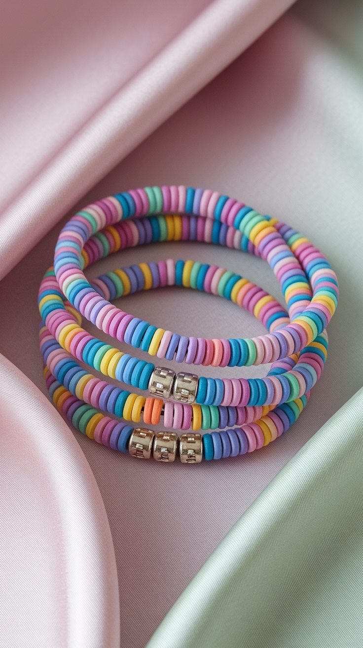 DIY Matching Clay Bead Bracelets for Besties outfit idea